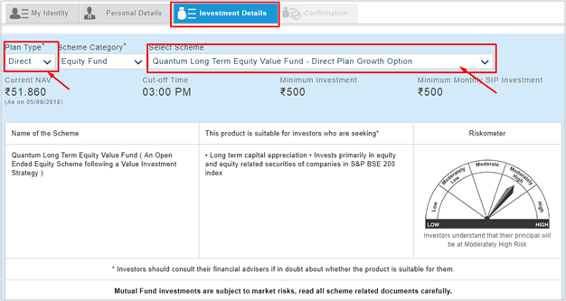 investment details